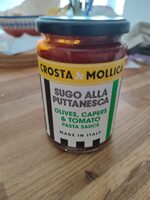 Olives capers and tomato pasta sauce