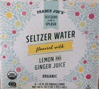 Seltzer flavored with lemon and ginger juice