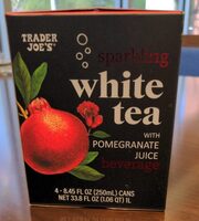 Sparkling white tea with pomegranate juice