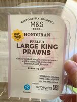 Peeled Large king prawns