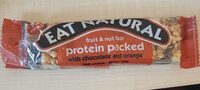 Fruit & nut bar protein packed with chocolate and orange