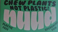 Plastic-free spearmint chewing gum
