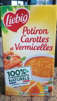 Soupe potiron carottes et vermicelles