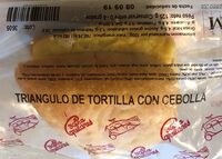 Triángulo de tortilla con cebolla