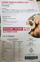 Croissant ripieno alla crema di cacao