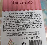 Mini macaron amandes