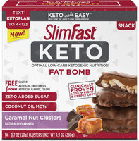 Keto fat bomb caramel nut clusters snacks