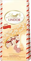 Lindor peppermint white chocolate truffles