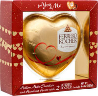 Hollow milk chocolate and hazelnut heart