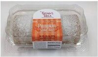 The father's table pumpkin roll cake with a sweet