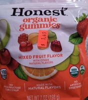 Honest organic gummies mixed fruit
