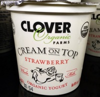 Cream on Top strawberry Organic Yogurt