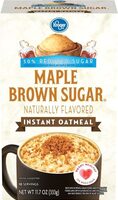 Reduced sugar maple brown sugar instant oatmeal packets