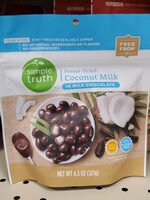 Simple truth freeze dried coconut milk in milk chocolate