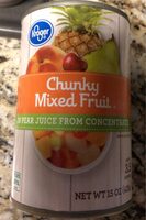 Chunky mixed fruit in pear juice from concentrate