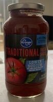 Kroger Traditional Pasta Sauce Lower Sodium