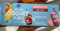 Low fat yogurt tubes