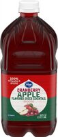 Cranberry apple flavored juice cocktail from concentrate