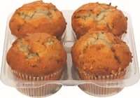 Banana Nut Muffins Topped With Walnuts