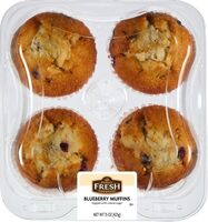 Blueberry Muffins Topped With Coarse Sugar
