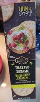 Toasted sesame water crisp crackers