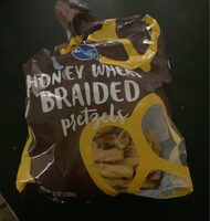 Honey wheat braided pretzels