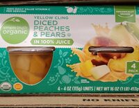 Yellow cling diced peaches and pears