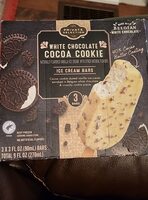 White Chocolate Cocoa Cookie ice cream bars