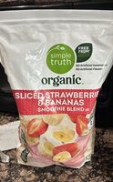 Frozen Sliced Strawberries and Bananas