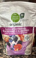 Organic Sliced Strawberries Blackberries & Blueberries