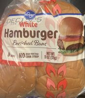 White Hamburger Enriched Buns