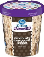 Deluxe jammed chocolate chip cookie dough frozen dairy dessert