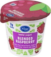Blended raspberry lowfat yogurt