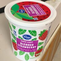 Lowfat blended strawberry yogurt