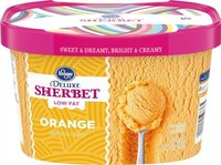 Deluxe low fat orange sherbet