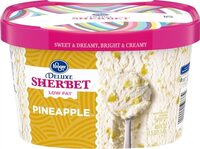 Deluxe low fat pineapple sherbet
