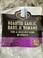 Roasted Garlic, Basil & Romano Pork & Angus Beef Blend Meatballs