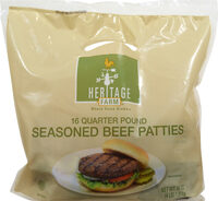 Seasoned quarter pound beef patties count