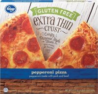 Extra thin crust pepperoni pizza