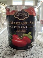 San Marzano Style Whole Peeled Tomatoes with Basil