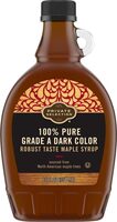 Dark amber maple syrup