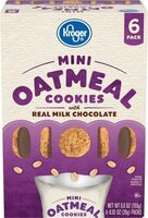 Mini oatmeal cookies with real milk chocolate