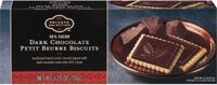 Dark chocolate petit beurre biscuits
