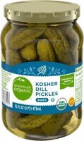 Kosher whole baby dill pickles