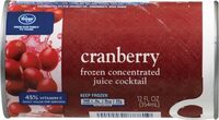 Frozen cranberry juice cocktail