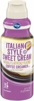 Italian style sweet cream coffee creamer