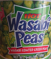Hot wasibi coated green peas