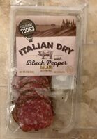 Italian dry salami with black pepper