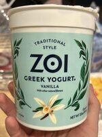 Traditional Style Zoi Greek Yogurt Vanilla