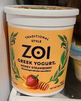Traditional Style Greek Yogurt Honey Strawberry
